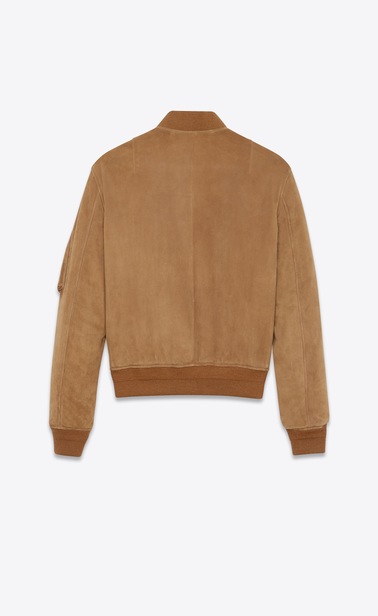 Bomber jacket in tobacco suede